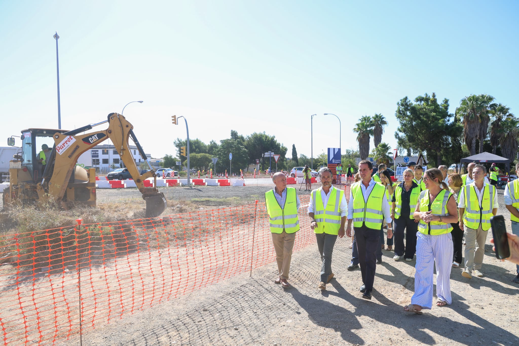 Inicio de las obras de la rotonda de la ITV del polígono de Son Castelló de Palma.