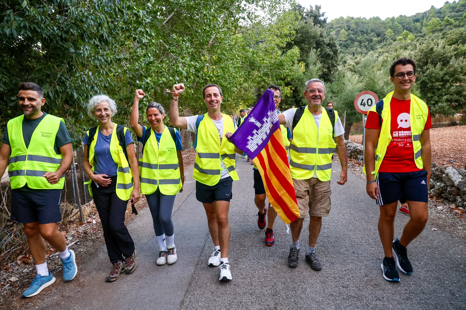 Imágenes del Presidente a la subida a Lluc desde la part forana  