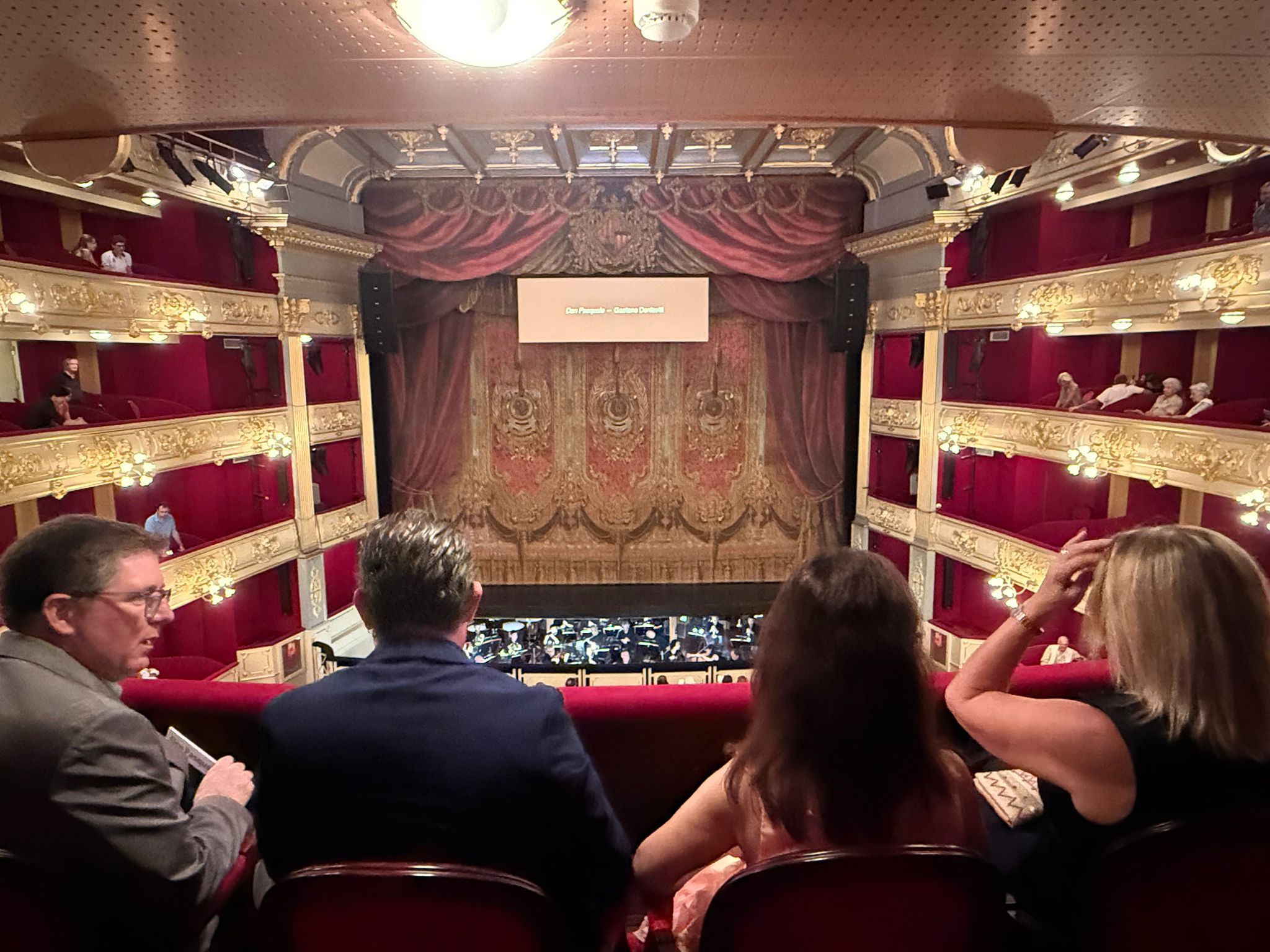 Momento del estreno de la ópera Don Pasquale