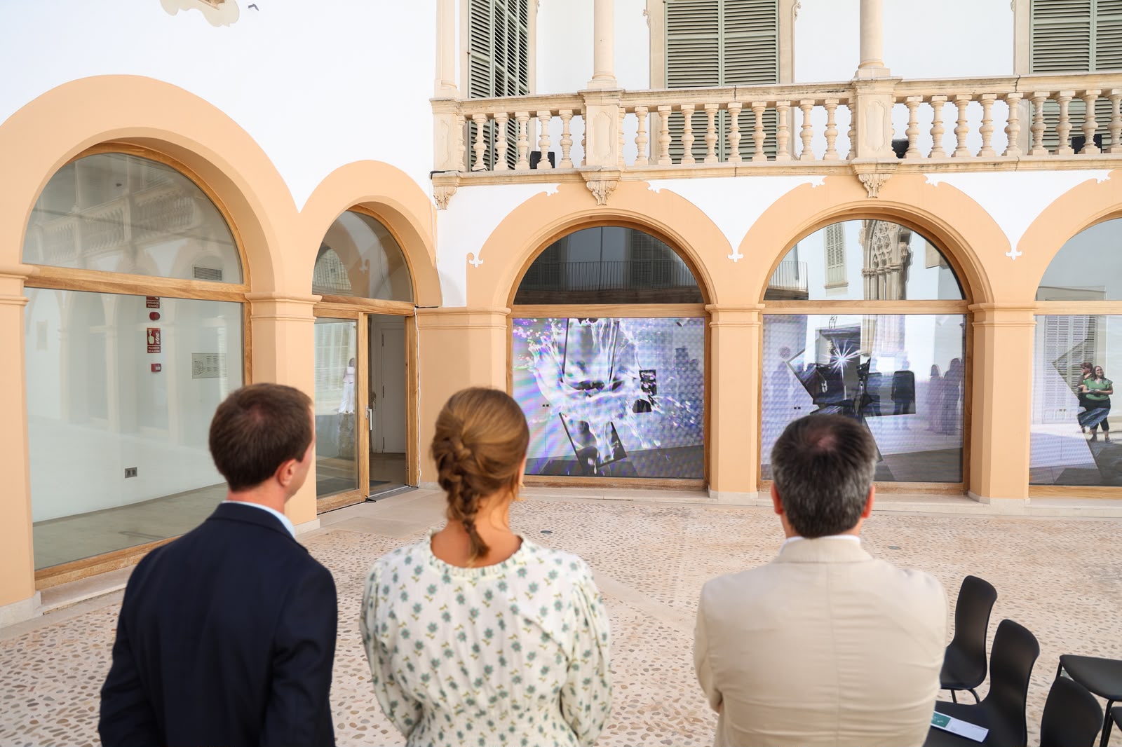 Presentació del projecte de Fabrizio Plessi, «Digital Splash» al Museu de Mallorca.