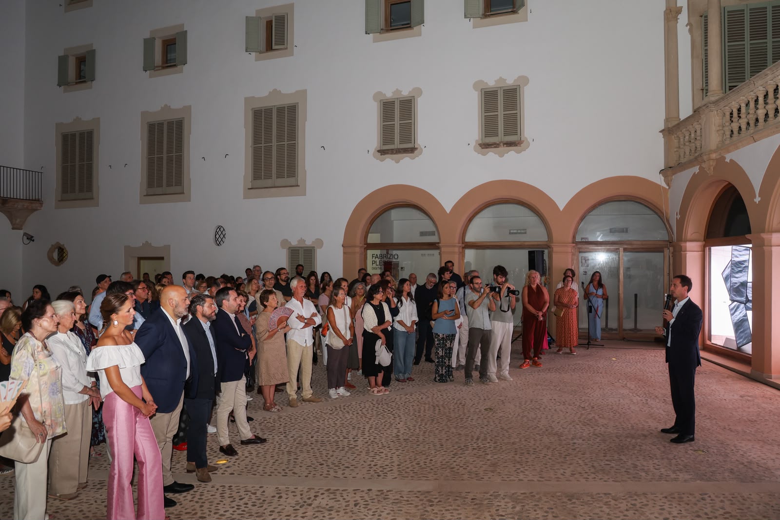 Inauguració de l'exposició «Digital Splash», de Fabrizio Plessi al Museu de Mallorca.