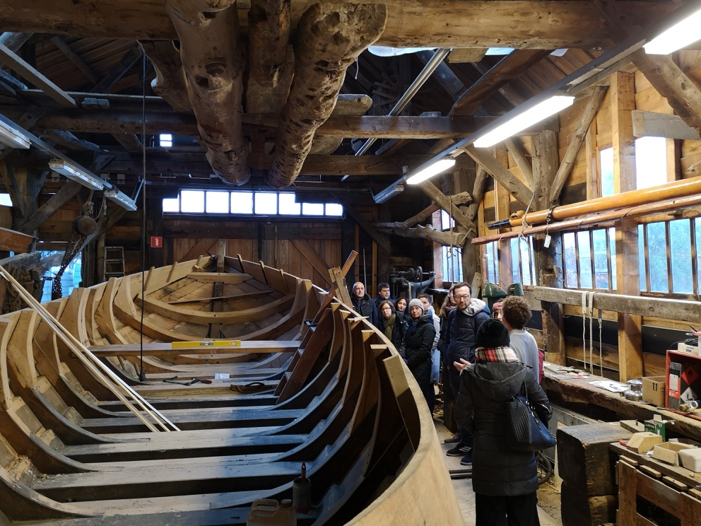Boat being built in wharf